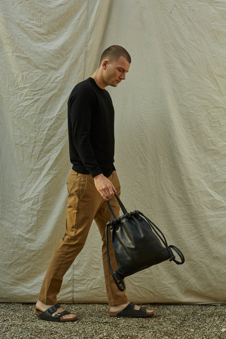 The Nouveau Backpack —  Pebble Black - Final Sale