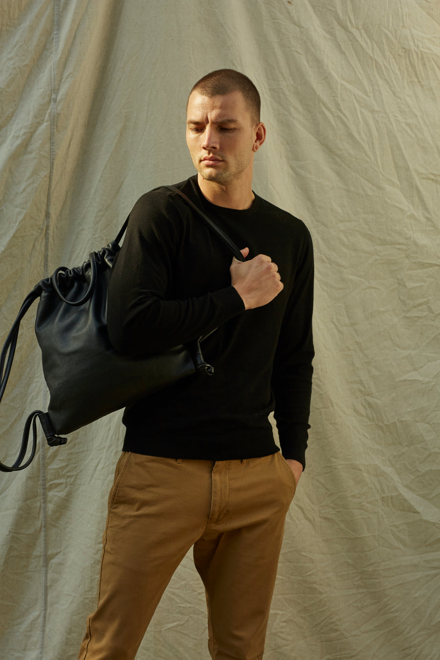 The Nouveau Backpack —  Pebble Black - Final Sale