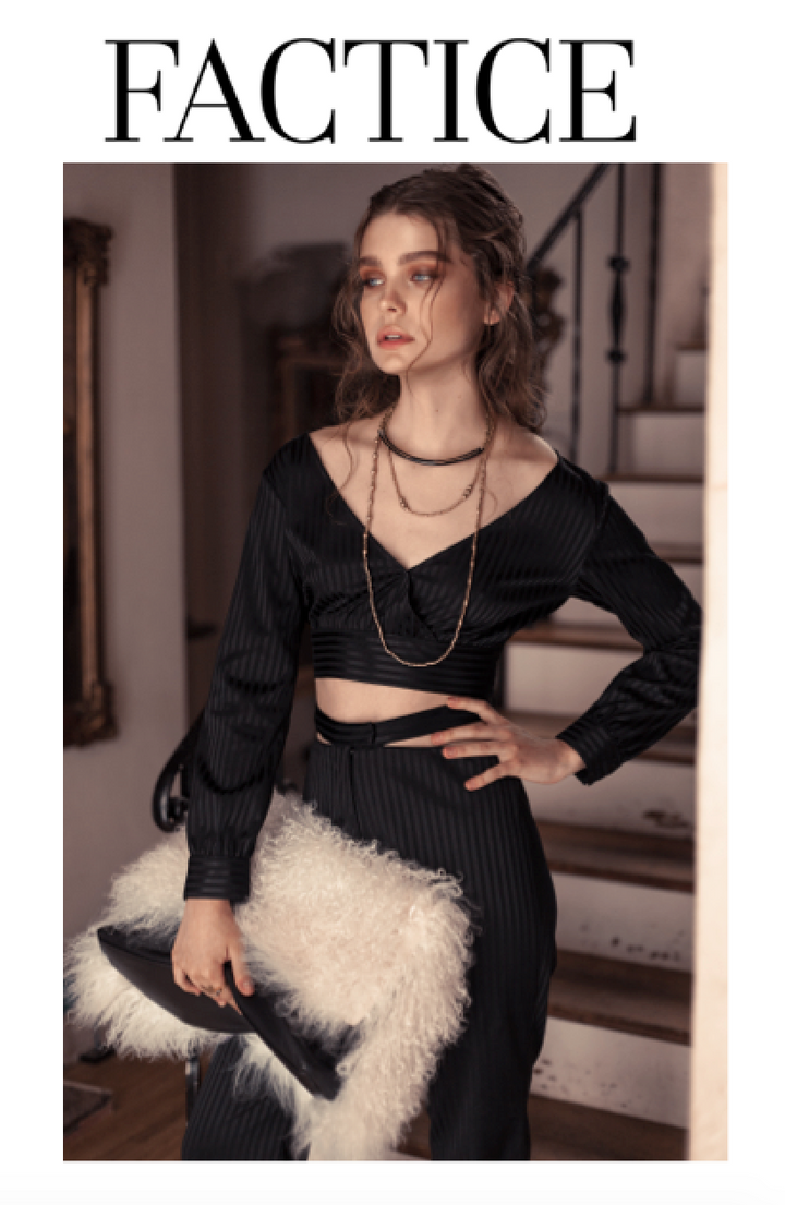 Big Fur Clutch in Black & White in Factice Magazine