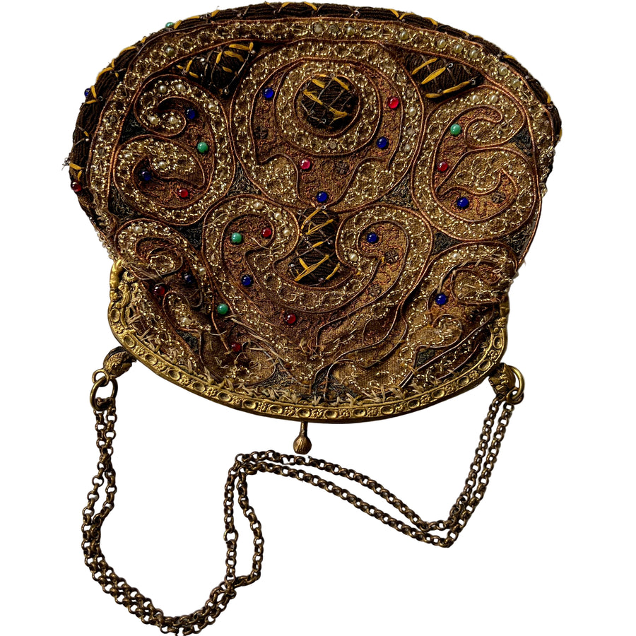 Antique Golden Beaded Purse — FINAL SALE