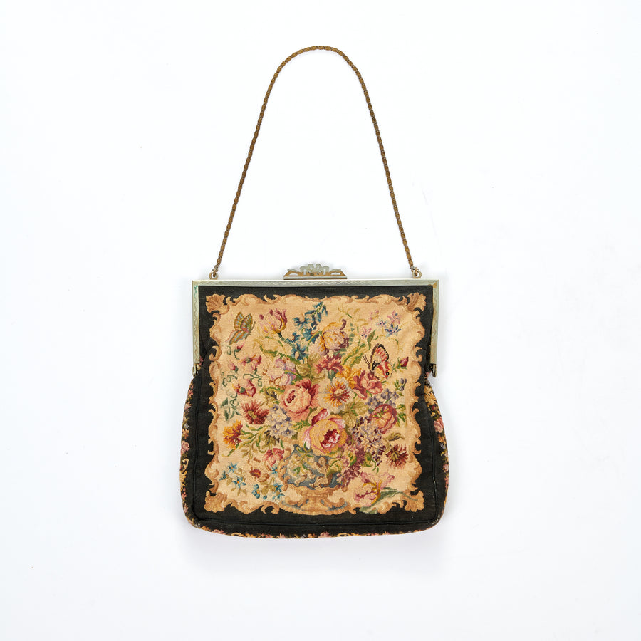 Antique French Tapestry Bag — FINAL SALE