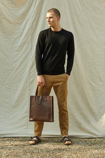The Trader Tote — Raw Brown - FINAL SALE