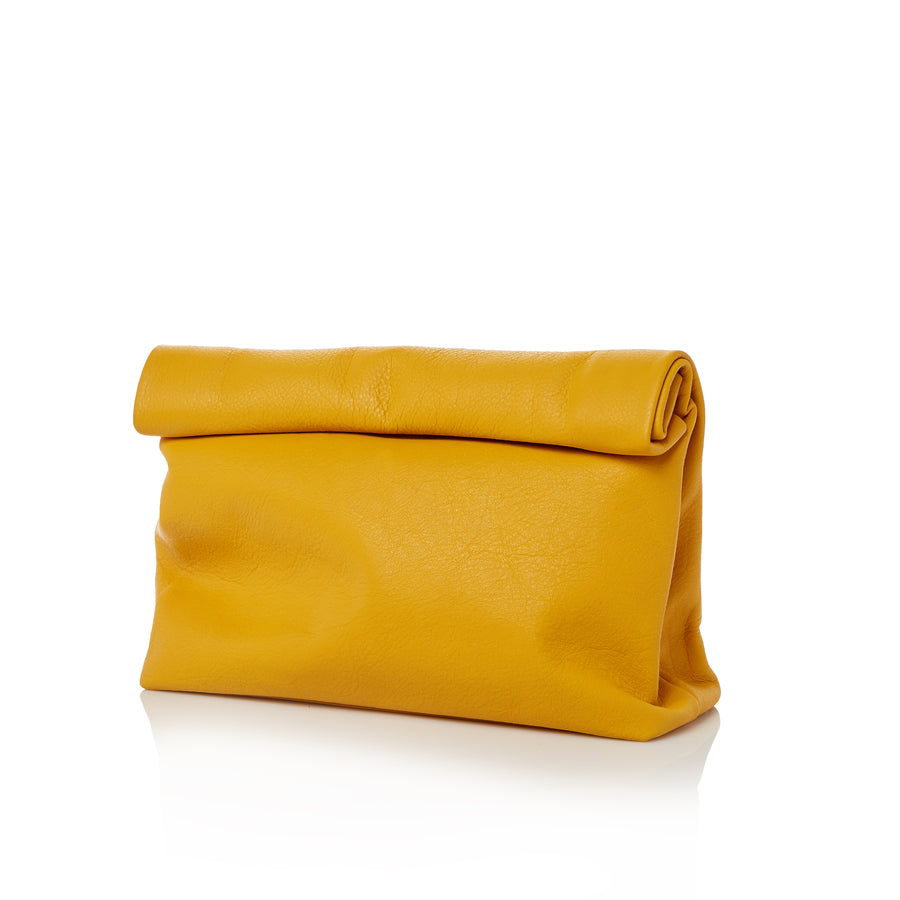 Women's Mustard Colored Clutch Handbag