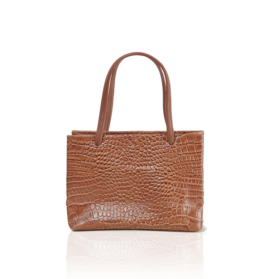 Merci Mini — Tabac Embossed Leather - FINAL SALE