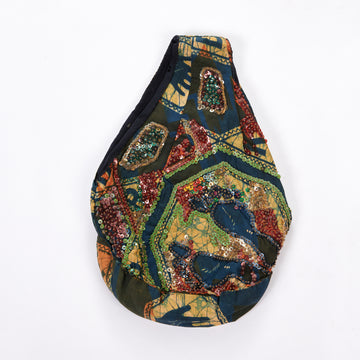 Vintage Boho Batik + Sequin Bag