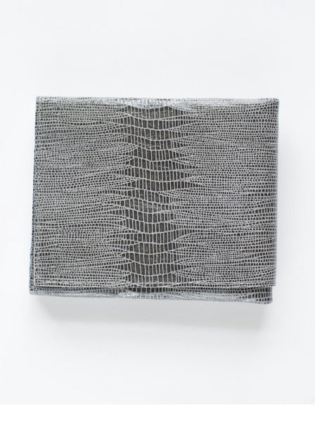 Marie Turnor The Origami Wallet- Grey Lizard Embossed Leather