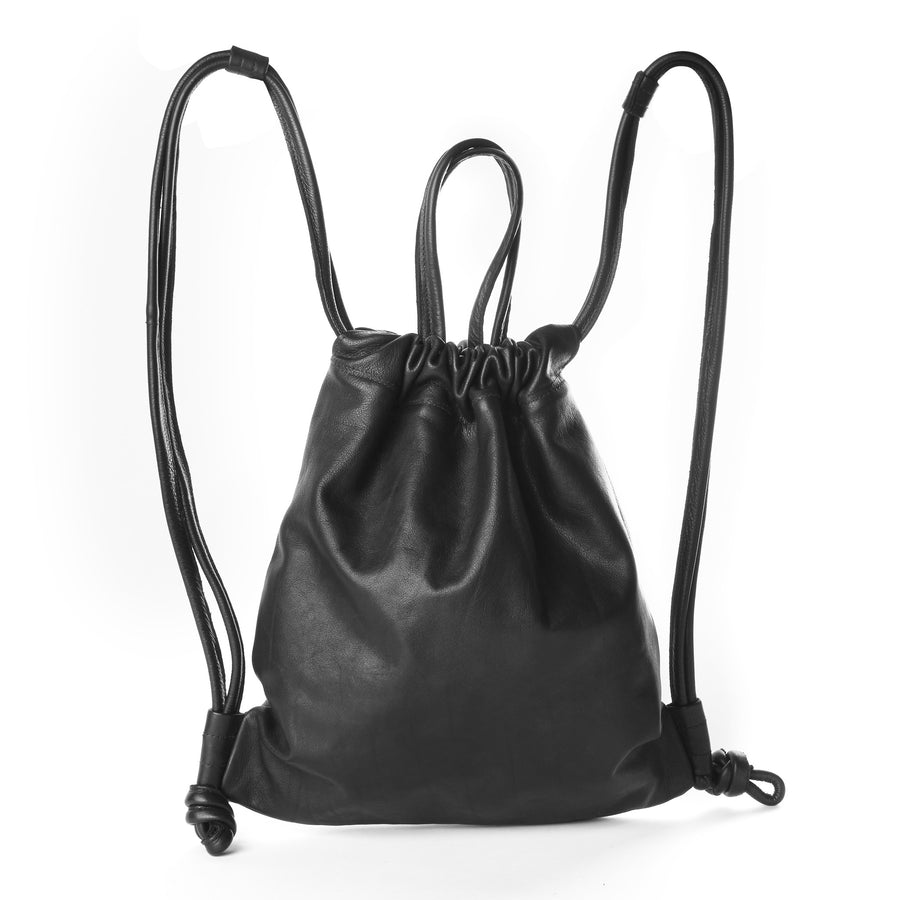 Black Leather Backpack