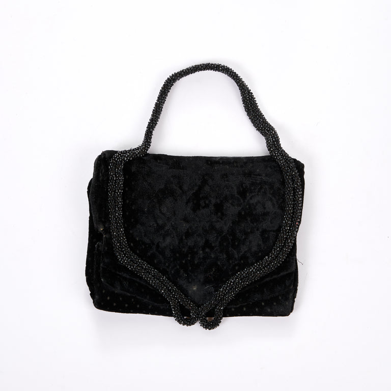 Black velvet 2025 evening bag